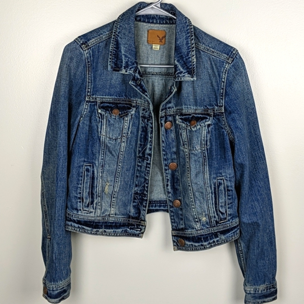 American Eagle Distressed Jean Jacket